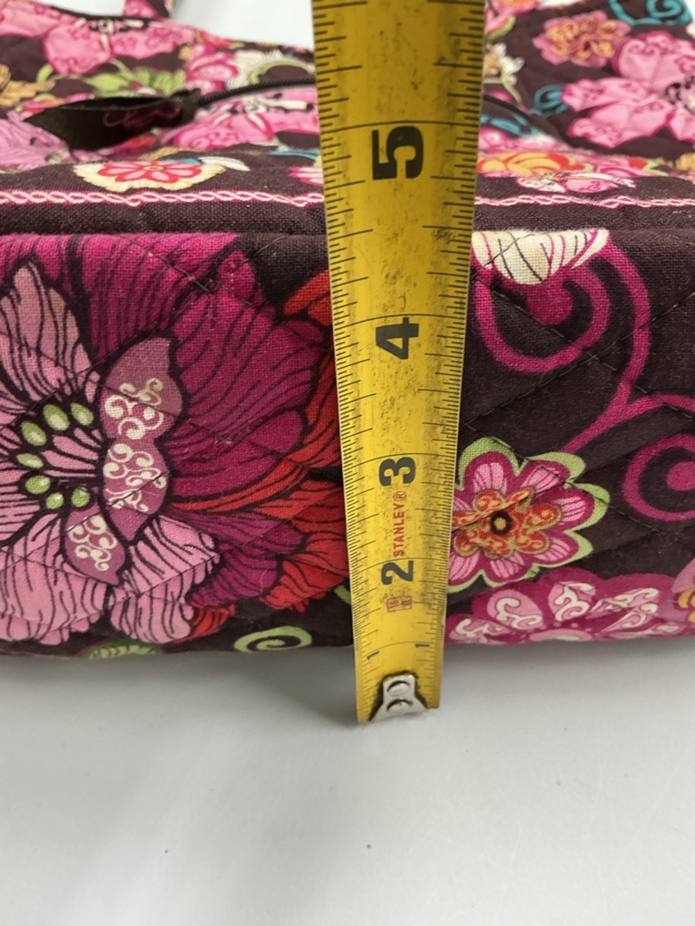 Vera Bradley Quilted Floral Tote Bag - Pink Floral Pattern - Picture 8 of 8